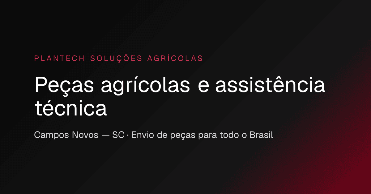 Apresentação do site da Plantech Soluções Agrícolas